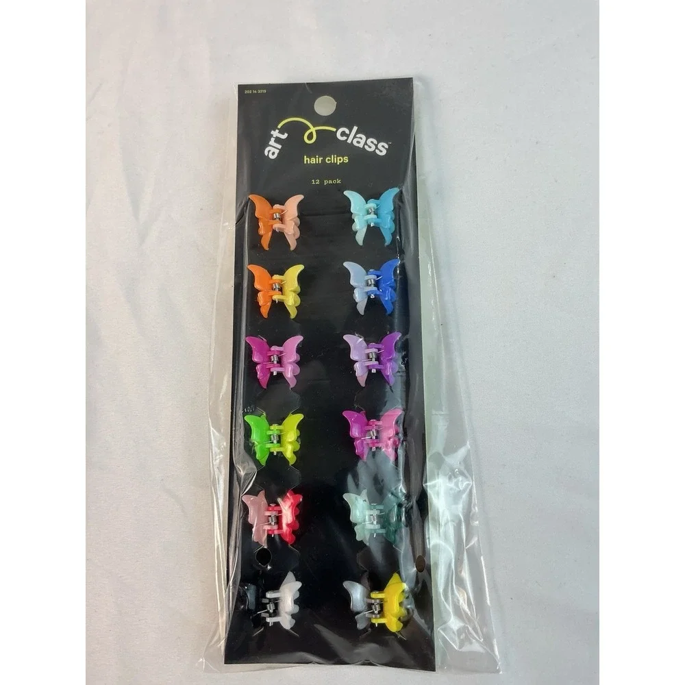Art Class Six‎ Pack Hair Clips Multicolor Butterflies